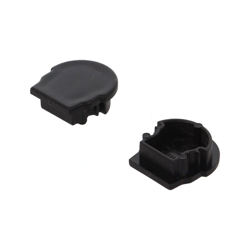 Obturator LED Profil Negru 2 Bucăți din ABS UNI12 - Accesorii pentru Iluminat Profesional | Electronic-mag.ro | Componente Elect