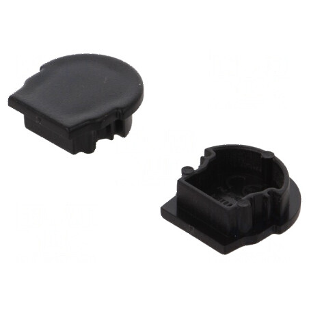 Obturator LED Profil Negru 2 Bucăți din ABS UNI12 - Accesorii pentru Iluminat Profesional | Electronic-mag.ro | Componente Elect