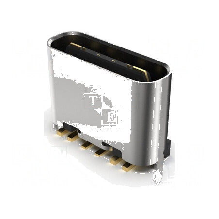 Conector USB C Soclu SMT PIN 6 Verticale Top Board Mount 3A - Componente Electronice | Electronic-mag.ro | Componente Electronic