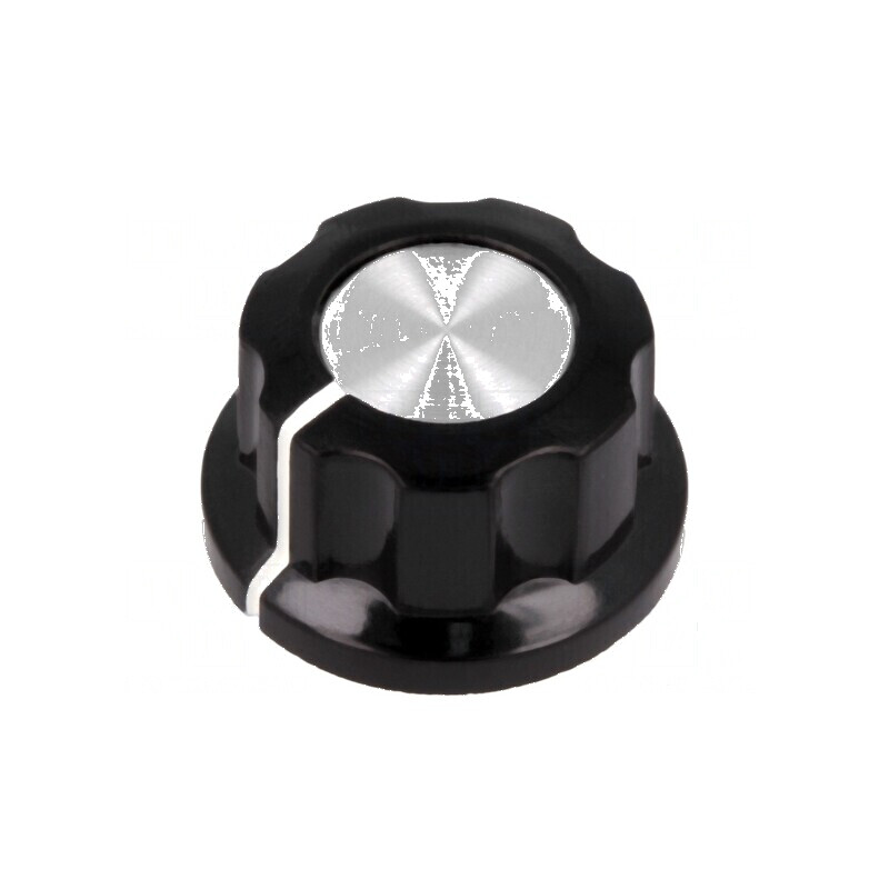 Buton Rotativ cu Flanșă Bachelită Ø6,35mm, Dimensiuni Ø19x12,7mm | Electronic-mag.ro | Componente Electronice