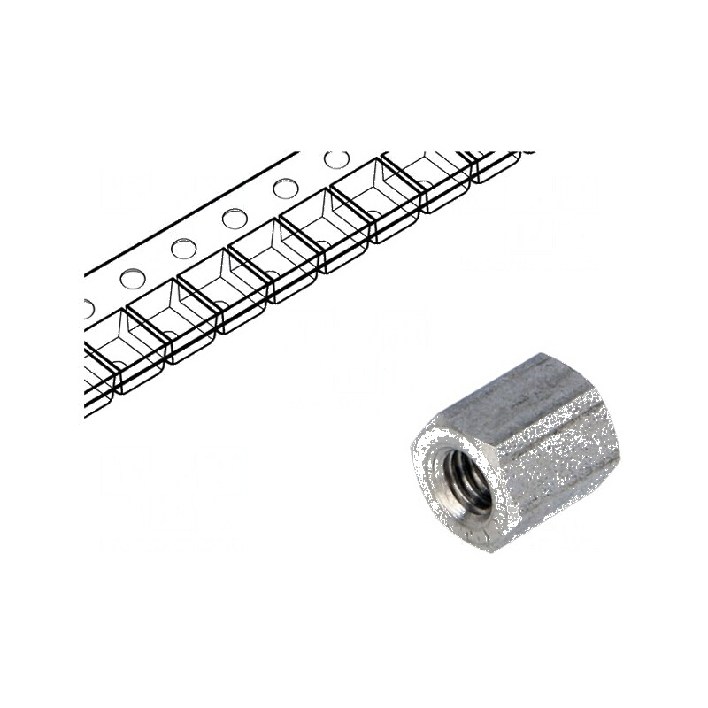Piuliță Distanțieră Filetată 8mm - Filet Interior M4 Hexagonal pentru Fixare Profesională | Electronic-mag.ro | Componente Elect Piuliță Distanțieră Filetată 8mm - Filet Interior M4 Hexagonal pentru Fixare Profesională | Electronic-mag.ro | Componente Elect
