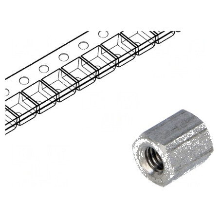 Piuliță Distanțieră Filetată 8mm - Filet Interior M4 Hexagonal pentru Fixare Profesională | Electronic-mag.ro | Componente Elect