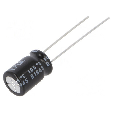Condensator electrolitic bipolar THT 100uF 25VDC Ø8x11mm - Componentă electronică de înaltă calitate | Electronic-mag.ro | Compo