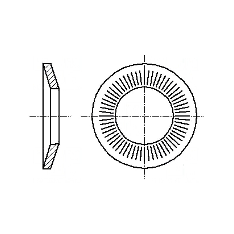 Şaibă conică M12 D27mm h3,1mm oțel inoxidabil A2 conform standardului BN 2332 - componentă de fixare profesională | Electronic-m