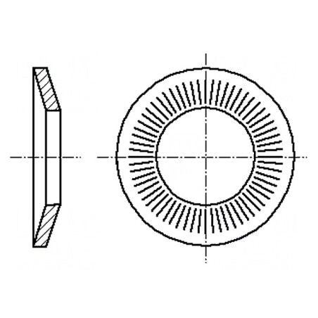 Şaibă conică M12 D27mm h3,1mm oțel inoxidabil A2 conform standardului BN 2332 - componentă de fixare profesională | Electronic-m