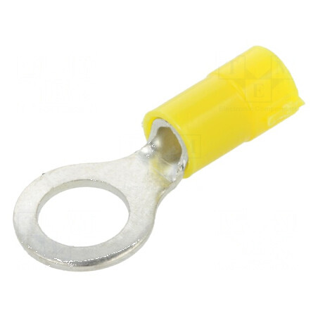 Vârf de inelar Ø 8mm pentru cablu izolată, 4÷6mm², crimpat, cositorit | Electronic-mag.ro | Componente Electronice