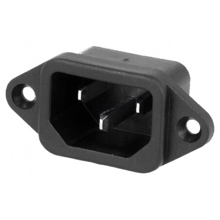 Conector Alimentare AC Soclu Tată 10A 250VAC IEC 60320 40mm - Componente Electrice de Înalte Performanțe | Electronic-mag.ro | C