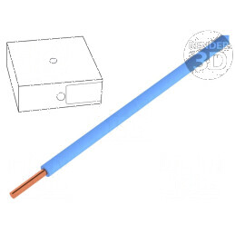 Cablu H07V-U 1,5mm² cu sârmă din cupru și izolație PVC albastru, 450V/750V, lungime 100m | Electronic-mag.ro | Componente Electr