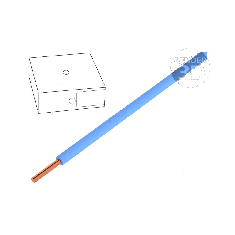 Cablu H07V-U 1,5mm² cu sârmă din cupru și izolație PVC albastru, 450V/750V, lungime 100m | Electronic-mag.ro | Componente Electr