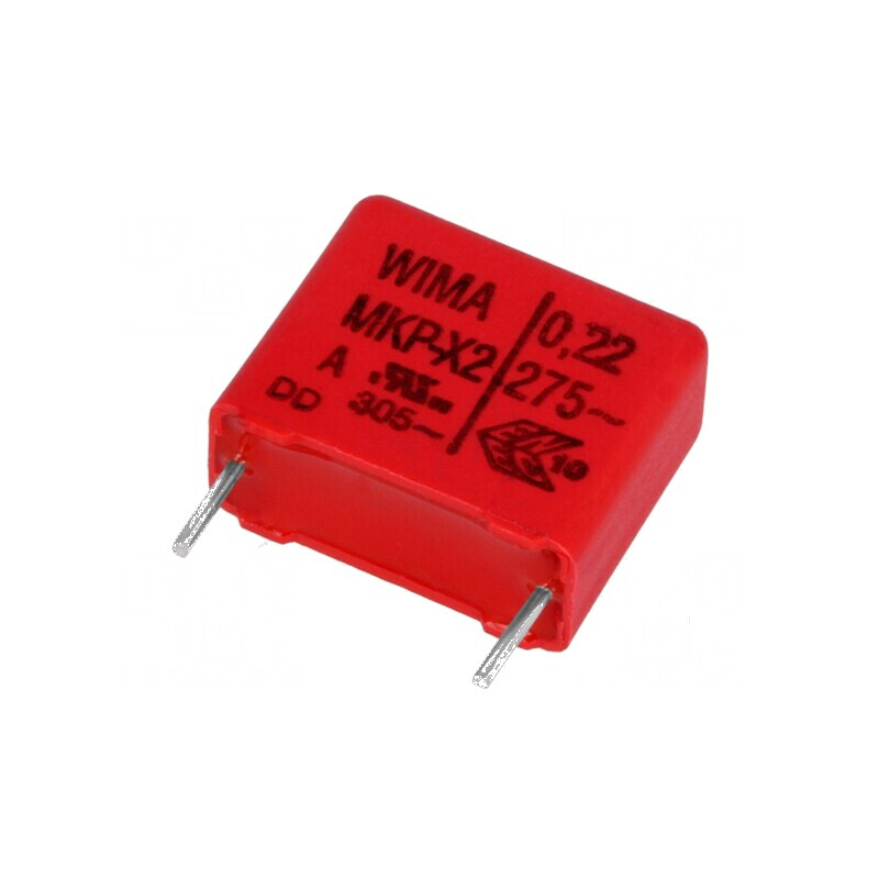 Condensator cu polipropilenă X2 220nF 8x15x18mm THT ±10% - Componentă electronică de calitate superioară | Electronic-mag.ro | C
