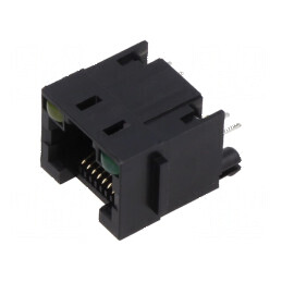 Conector RJ45 Soclu PIN 8 cu Diodă LED, Dispunere 8p8c THT - Componentă Electronică Profesională | Electronic-mag.ro | Component