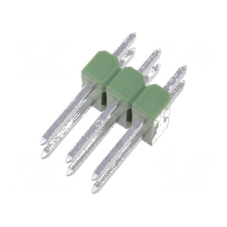Conector AMPMODU MOD II tată cu 6 pini THT pentru şiruri pini | Electronic-mag.ro | Componente Electronice