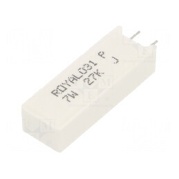 Rezistor bobinat cu ciment THT 27kΩ 7W ±5% 38x12,5x9mm - Componentă electronică de înaltă calitate | Electronic-mag.ro | Compone