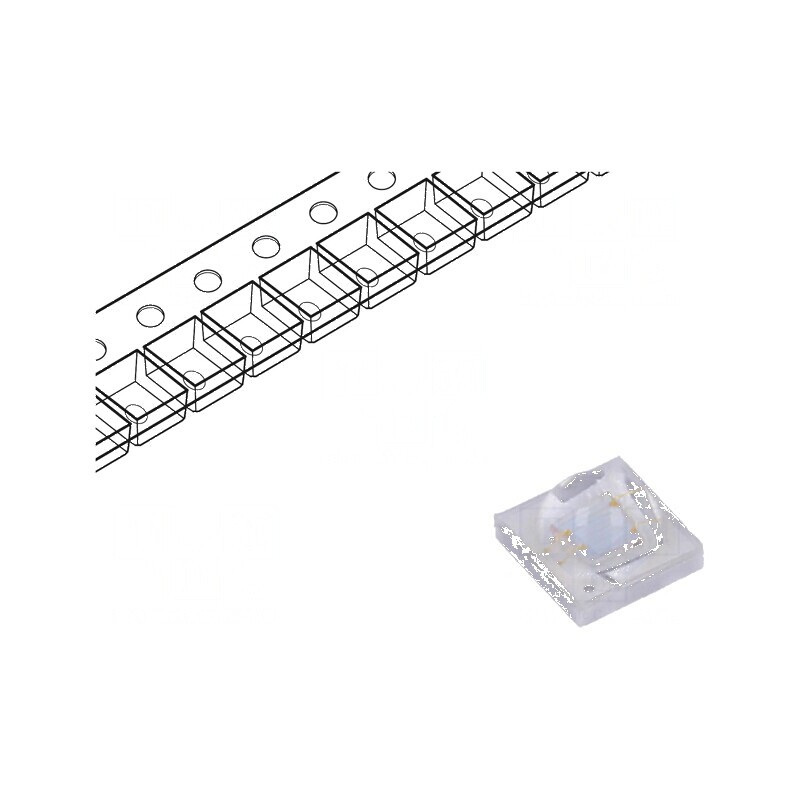 LED Convex 3,45x3,45x2,15mm - Putere Maximă 3W, Putere Optică 870÷920mW, Tensiune 3÷3,6VDC | Electronic-mag.ro | Componente Elec