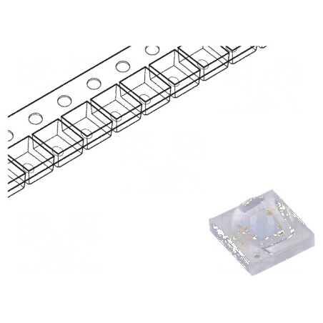 LED Convex 3,45x3,45x2,15mm - Putere Maximă 3W, Putere Optică 870÷920mW, Tensiune 3÷3,6VDC | Electronic-mag.ro | Componente Elec