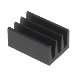 Radiator extrudat negru 10mm L, 6,3mm W, 4,8mm H, 75K/W - Eficiență termică optimă | Electronic-mag.ro | Componente Electronice