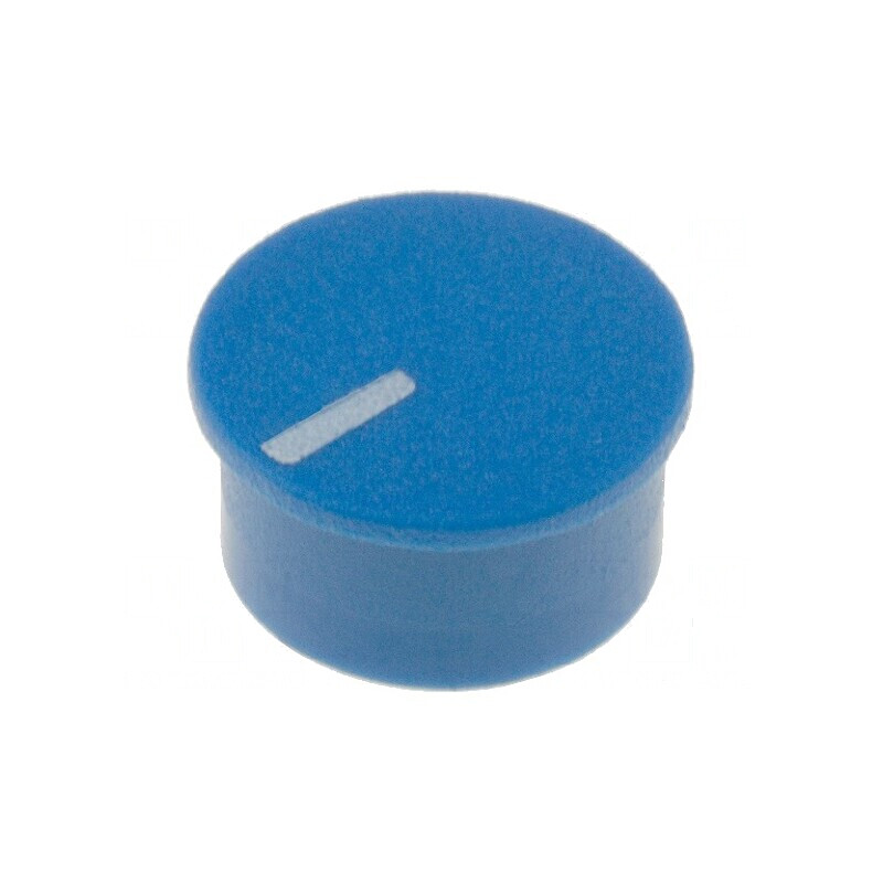 Capac termoplast pentru fixare prin apăsare - Indicator alb/albastru | Electronic-mag.ro | Componente Electronice