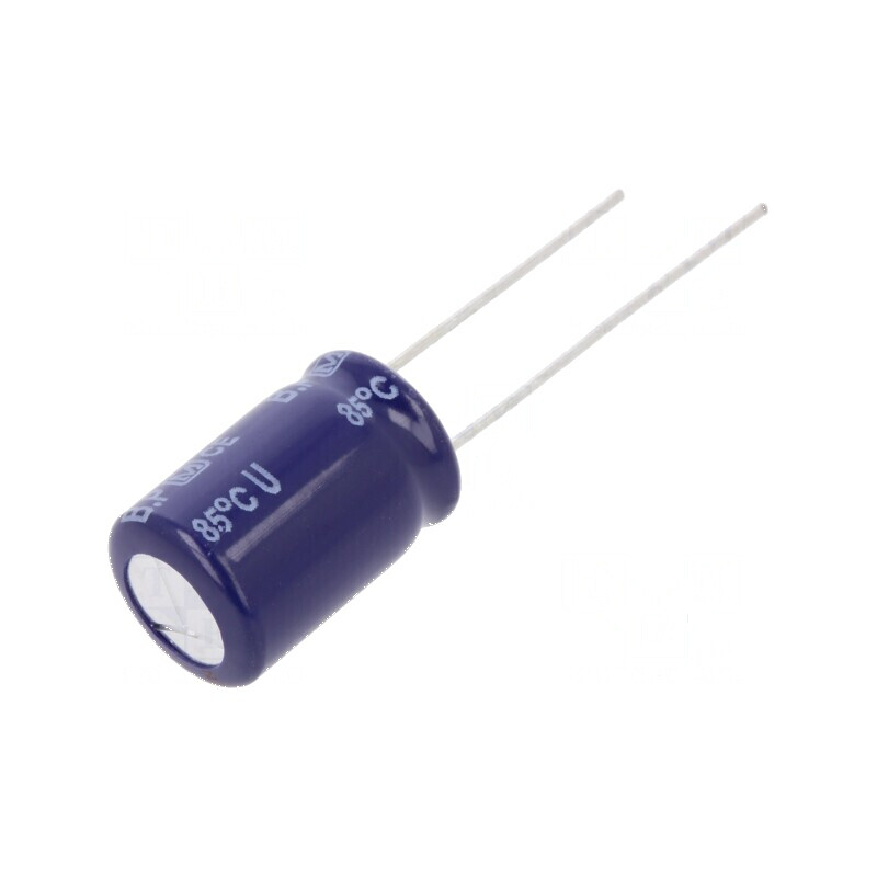 Condensator electrolitic bipolar THT 220uF 25VDC Ø10x16mm - Componentă electronică de înaltă calitate | Electronic-mag.ro | Comp
