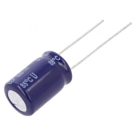 Condensator electrolitic bipolar THT 220uF 25VDC Ø10x16mm - Componentă electronică de înaltă calitate | Electronic-mag.ro | Comp