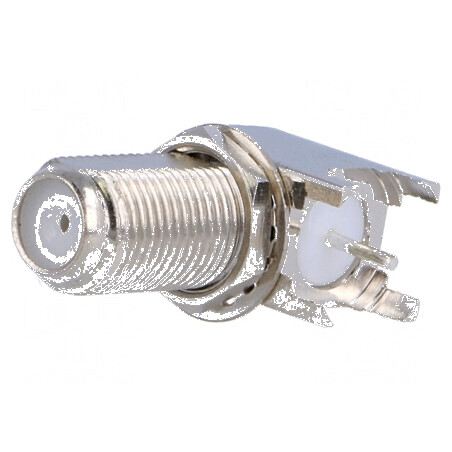 Conector F Soclu Mamă în Unghi de 90° THT pentru Montare pe Panou - Componente Electronice | Electronic-mag.ro | Componente Elec