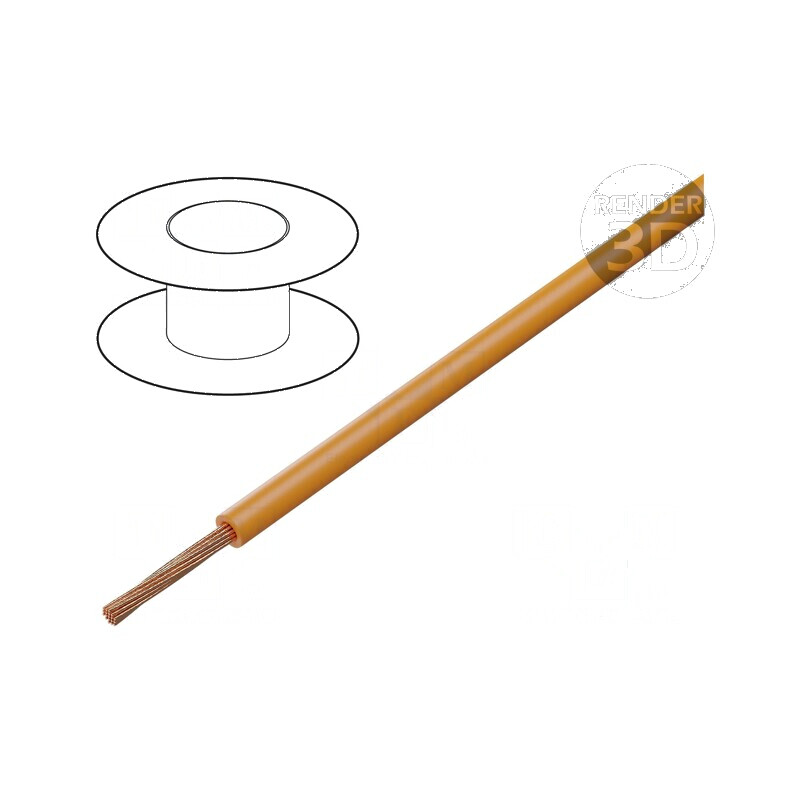 Cablu FLRYW-B 1x1mm² din Cupru litat cu izolație din PVC portocalie, 60V, 100m | Electronic-mag.ro | Componente Electronice Cablu FLRYW-B 1x1mm² din Cupru litat cu izolație din PVC portocalie, 60V, 100m | Electronic-mag.ro | Componente Electronice
