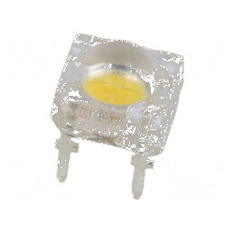 LED Super Flux Oval 7,62x7,62mm Alb Cald - Intensitate 8400÷10000mcd, Unghi de Dispersie 80° | Electronic-mag.ro | Componente El