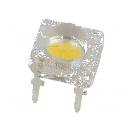 LED Super Flux Oval 7,62x7,62mm Alb Cald - Intensitate 8400÷10000mcd, Unghi de Dispersie 80° | Electronic-mag.ro | Componente El