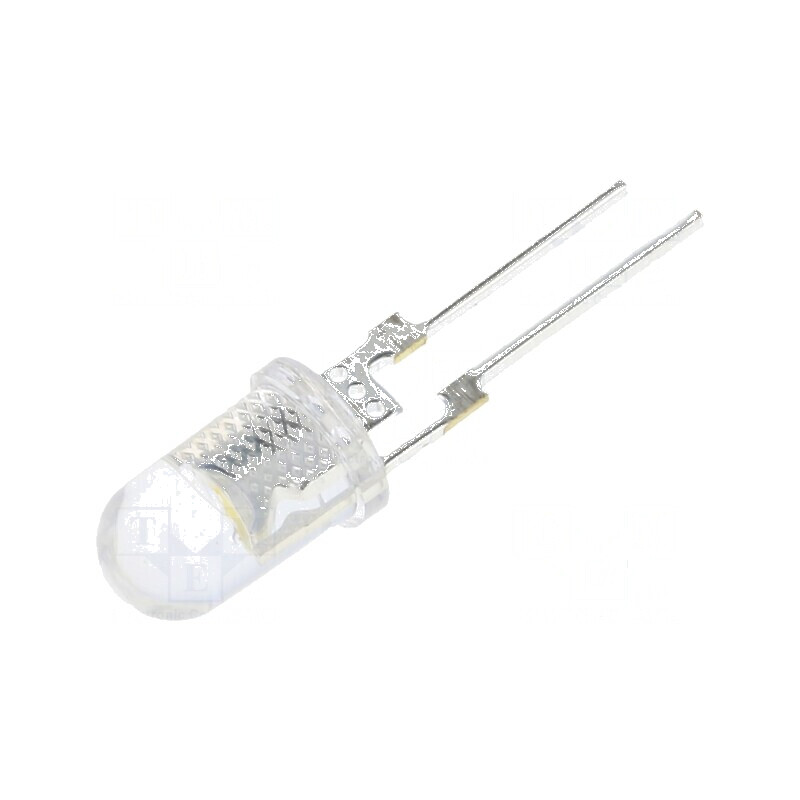 LED 5mm Alb Cald 43000-50000mcd 40° Convex - Lumină Eficientă pentru Proiecte DIY | Electronic-mag.ro | Componente Electronice