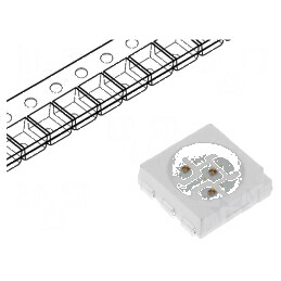 LED SMD 5060 PLCC6 Roșie 2180-3000mcd 5x5x1,5mm 120° 60mA - Lumină de Înaltă Performanță | Electronic-mag.ro | Componente Electr