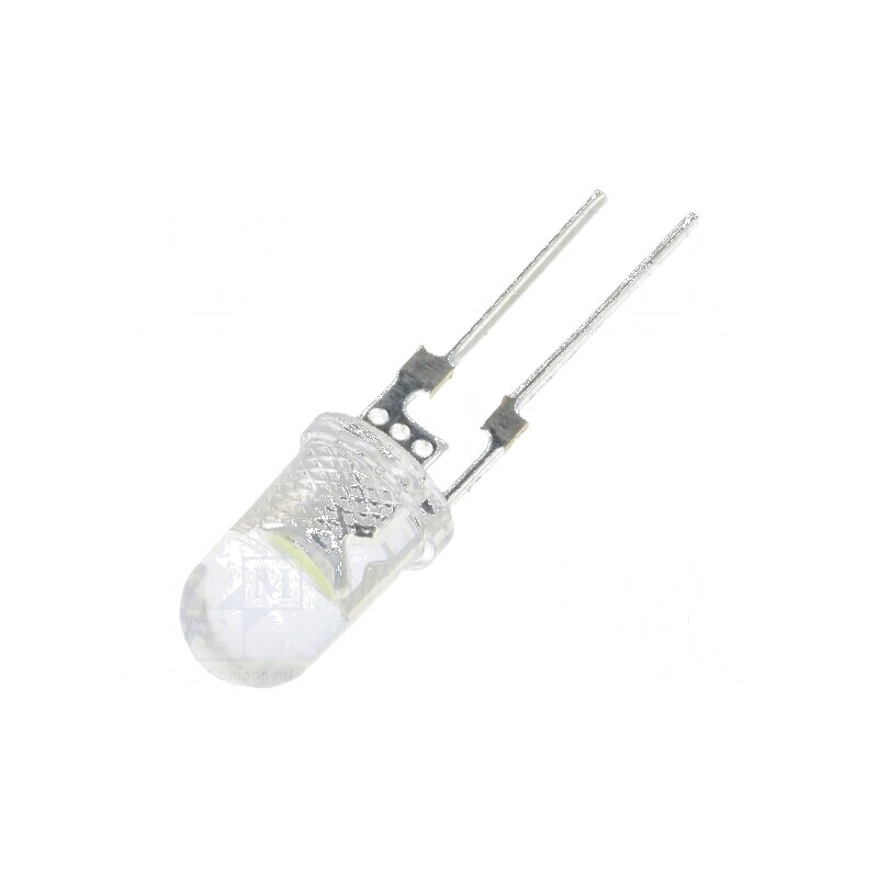 LED 5mm Alb Rece 50000-60000 mcd 40° Convex - Lumină Strălucitoare pentru Proiecte DIY | Electronic-mag.ro | Componente Electron