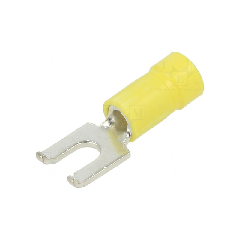 Furcă Vârf Crimpat Ø 4mm pentru Cablu Izolat 4÷6mm² Cositorit | Electronic-mag.ro | Componente Electronice