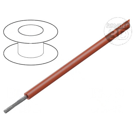 Cablu litat 26AWG PVC roșu 600V, 30m (100ft) - Cablu electric de înaltă calitate pentru aplicații industriale | Electronic-mag.r