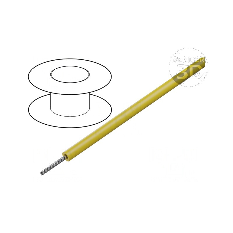 Cablu litat 26AWG PVC galben 600V, lungime 30m (100ft) | Electronic-mag.ro | Componente Electronice Cablu litat 26AWG PVC galben 600V, lungime 30m (100ft) | Electronic-mag.ro | Componente Electronice