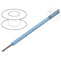 Cablu litat 26AWG PVC albastru deschis 600V, 30m (100ft) - Cablu electric industrial de înaltă calitate | Electronic-mag.ro | Co
