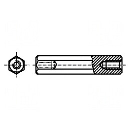 Piuliță Distanțieră Filetată 26mm M3 Hexagonală pentru Montaj și Asamblare | Electronic-mag.ro | Componente Electronice