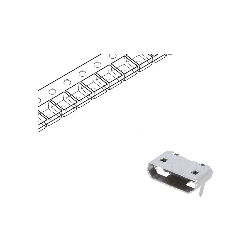 Conector USB B Micro Soclu SMT PIN 5 Orizontale USB 2.0 1.8A - Componente Electronice de Calitate Superioară | Electronic-mag.ro Conector USB B Micro Soclu SMT PIN 5 Orizontale USB 2.0 1.8A - Componente Electronice de Calitate Superioară | Electronic-mag.ro