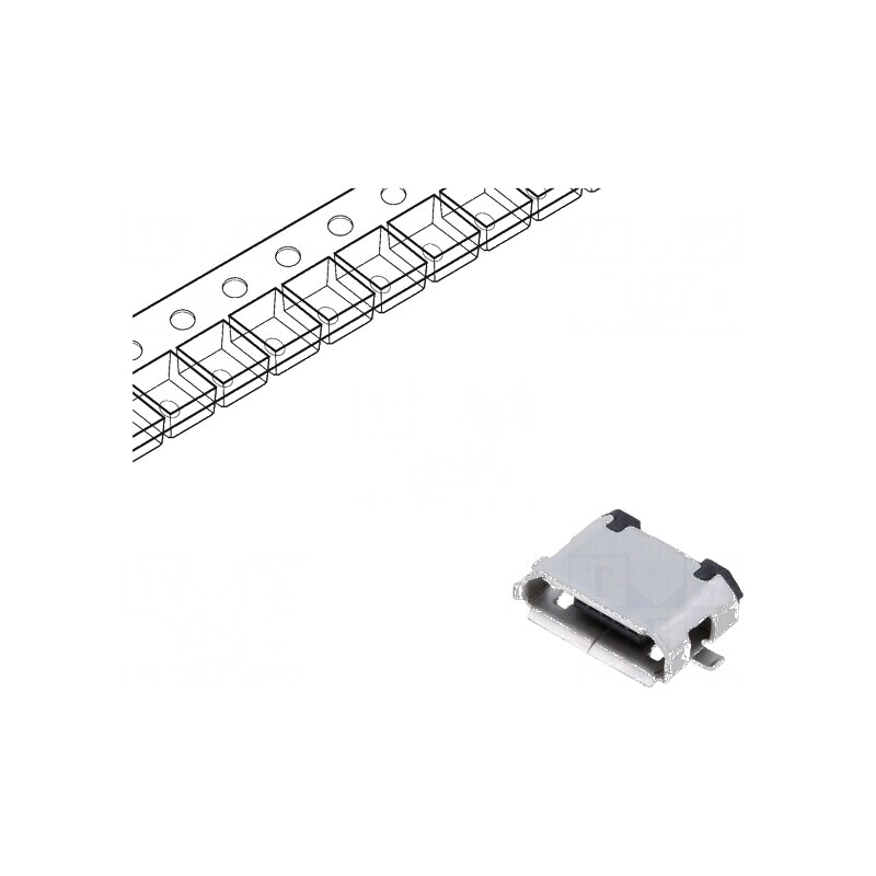 Conector USB B Micro Soclu SMT PIN 5 Orizontale USB 2.0 1.8A - Componentă Electonica de Înaltă Calitate | Electronic-mag.ro | Co Conector USB B Micro Soclu SMT PIN 5 Orizontale USB 2.0 1.8A - Componentă Electonica de Înaltă Calitate | Electronic-mag.ro | Co