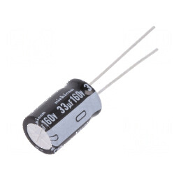 Condensator Electrolitic THT 33uF 160VDC Ø10x16mm cu Raster de 5mm - Componentă Electronică de Înaltă Calitate | Electronic-mag.