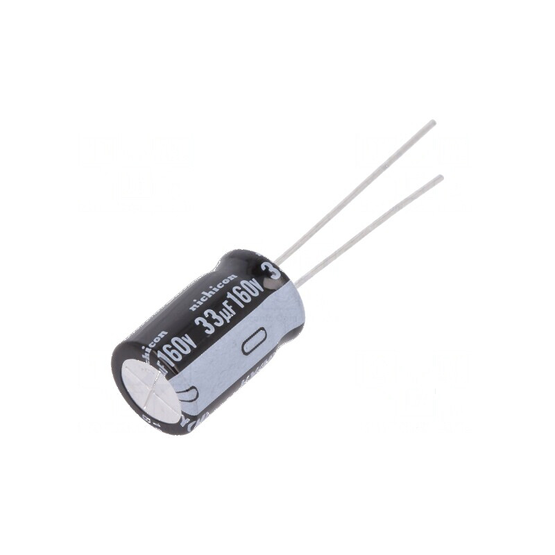 Condensator Electrolitic THT 33uF 160VDC Ø10x16mm cu Raster de 5mm - Componentă Electronică de Înaltă Calitate | Electronic-mag.
