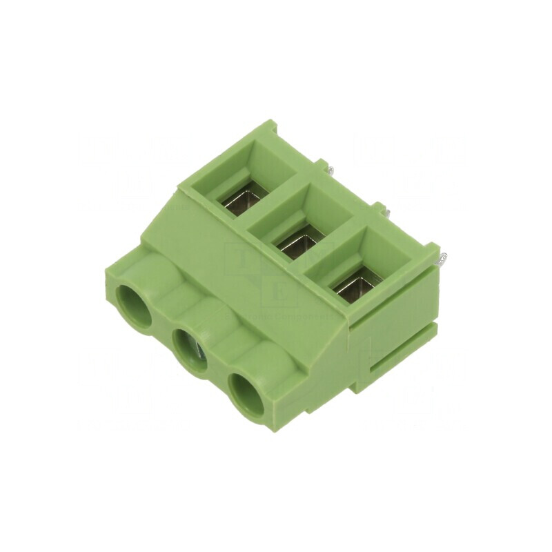 Regletă de conexiuni pentru PCB în unghi de 90° - 3 piste, 7,62 mm | Electronic-mag.ro | Componente Electronice