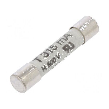 Siguranță Întârziere 315mA 500VAC 6,3x32mm cu Corp din Alamă - Componente Electrice Profesionale | Electronic-mag.ro | Component