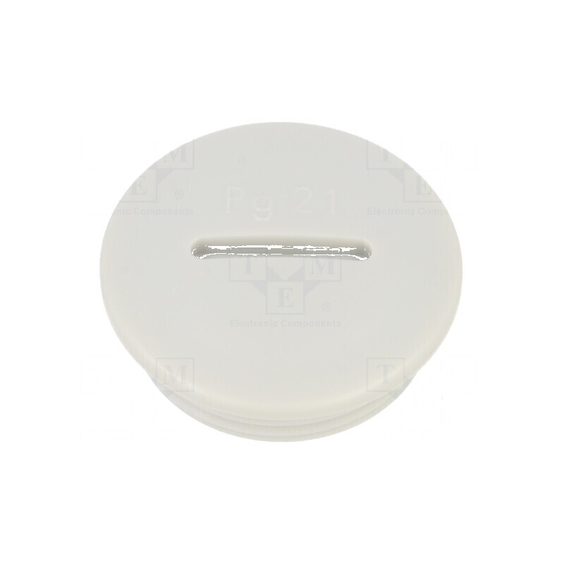 Capac de protecție PG21 IP56 din poliamidă gri deschis cu filet PG | Electronic-mag.ro | Componente Electronice