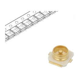 Conector U.FL (IPX/AMC) 50Ω SMT Tată, Tăiat din Rolă - Soclu de Înaltă Performanță pentru Aplicații RF | Electronic-mag.ro | Com