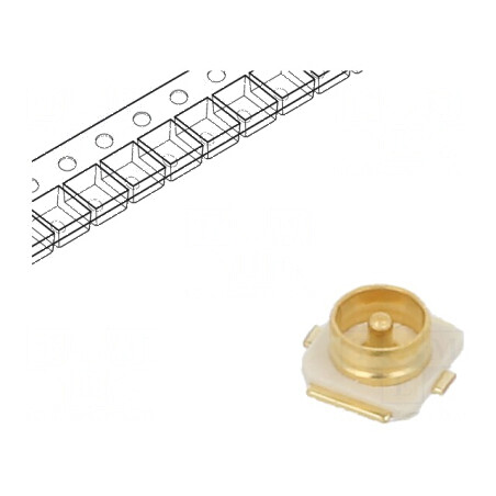 Conector U.FL (IPX/AMC) 50Ω SMT Tată, Tăiat din Rolă - Soclu de Înaltă Performanță pentru Aplicații RF | Electronic-mag.ro | Com