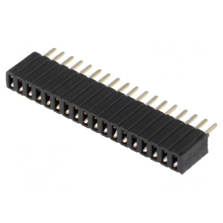 Conector şiruri pini soclu mamă 18 PIN 1,27mm THT 1x18 - Componentă electronică de conectare | Electronic-mag.ro | Componente El