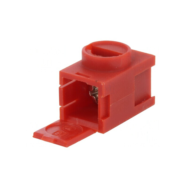 Regletă de conexiuni pentru cabluri 0,14÷2,5mm² roșie Contractor - 1 terminal | Electronic-mag.ro | Componente Electronice Regletă de conexiuni pentru cabluri 0,14÷2,5mm² roșie Contractor - 1 terminal | Electronic-mag.ro | Componente Electronice