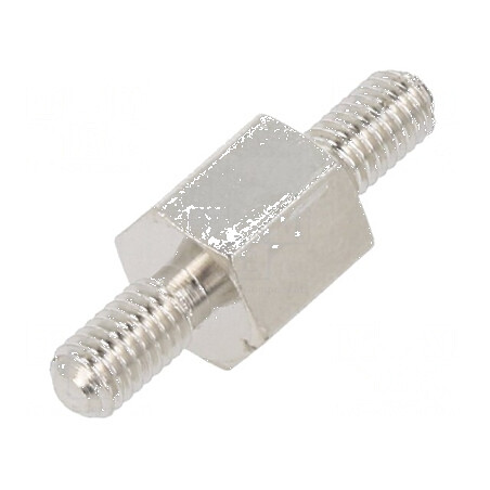 Piuliță Distanțieră Filetată 6mm, Filet Exterior M3, Hexagonală | Electronic-mag.ro | Componente Electronice