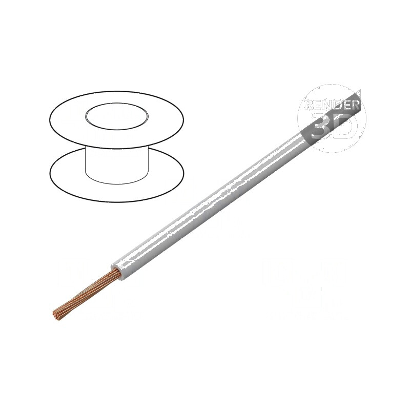 Cablu FLRY-B 1x1mm² litat Cu PVC gri 60V, 100m, Clasa 5 - pentru aplicații electrice | Electronic-mag.ro | Componente Electronic