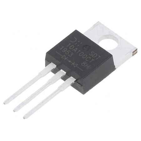 Diodă Schottky THT 100V 5A x2 TO220AB - Redresor cu Ufmax 0,73V | Electronic-mag.ro | Componente Electronice