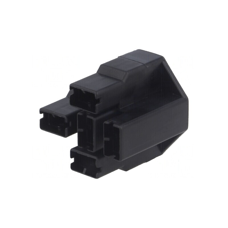 Carcasă terminală mamă clichet pentru conectori 6,3mm, culoare neagră | Electronic-mag.ro | Componente Electronice
